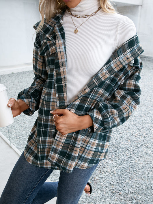 Chaqueta Cardigan Cuadros Casual - Abrigo Versátil para Hombre - Image 9