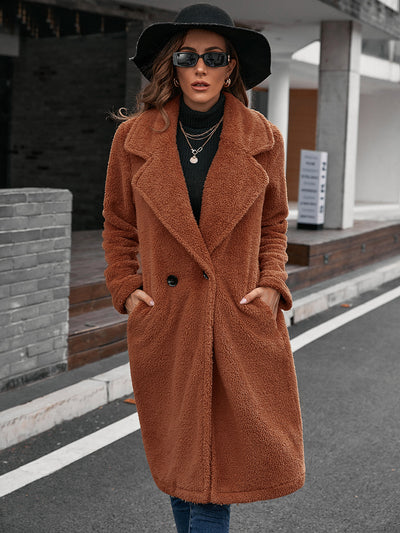 Abrigo Trench Cruzado Lana de Cordero con Cuello Suelto - Image 22