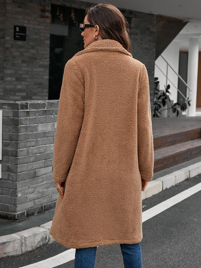 Abrigo Trench Cruzado Lana de Cordero con Cuello Suelto - Image 28