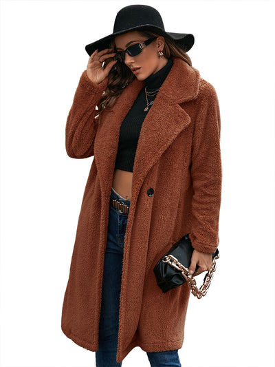 Abrigo Trench Cruzado Lana de Cordero con Cuello Suelto - Image 41