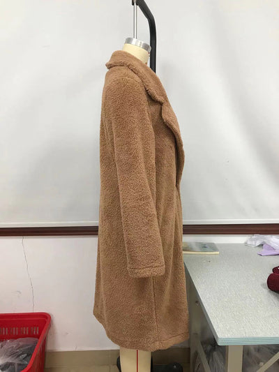 Abrigo Trench Cruzado Lana de Cordero con Cuello Suelto - Image 50