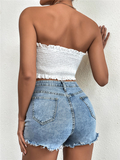 Top Elástico Retro de Borde Festoneado para Mujer - Image 12