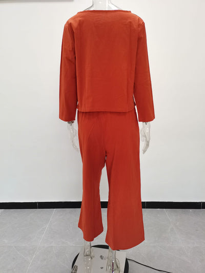 Conjunto de Dos Piezas: Blusa Suelta y Pantalón Tres Cuartos - Image 12