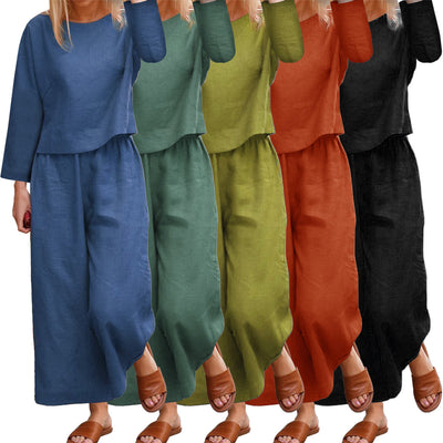 Conjunto de Dos Piezas: Blusa Suelta y Pantalón Tres Cuartos - Image 14