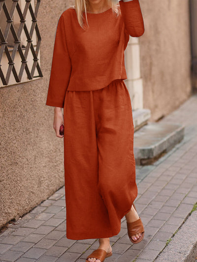 Conjunto de Dos Piezas: Blusa Suelta y Pantalón Tres Cuartos - Image 16