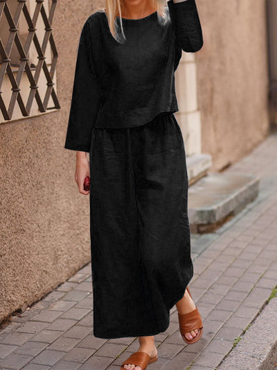 Conjunto de Dos Piezas: Blusa Suelta y Pantalón Tres Cuartos - Image 18