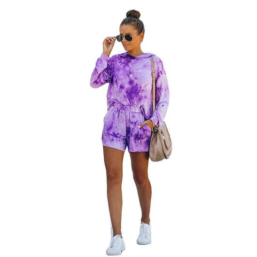 Sudadera con Capucha Tie-Dye Estampado Casual - Image 4