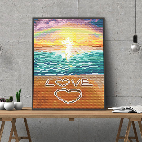 Cuadro Decorativo Paisaje Diamante Pastel