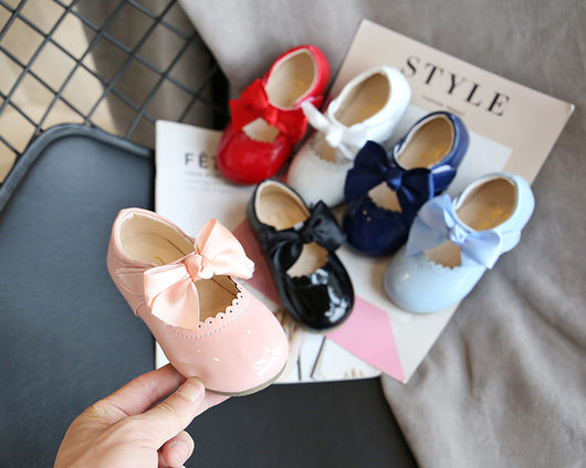 Zapatos Princesa de Cuero para Bebé Niña con Moño Elegante - Image 9