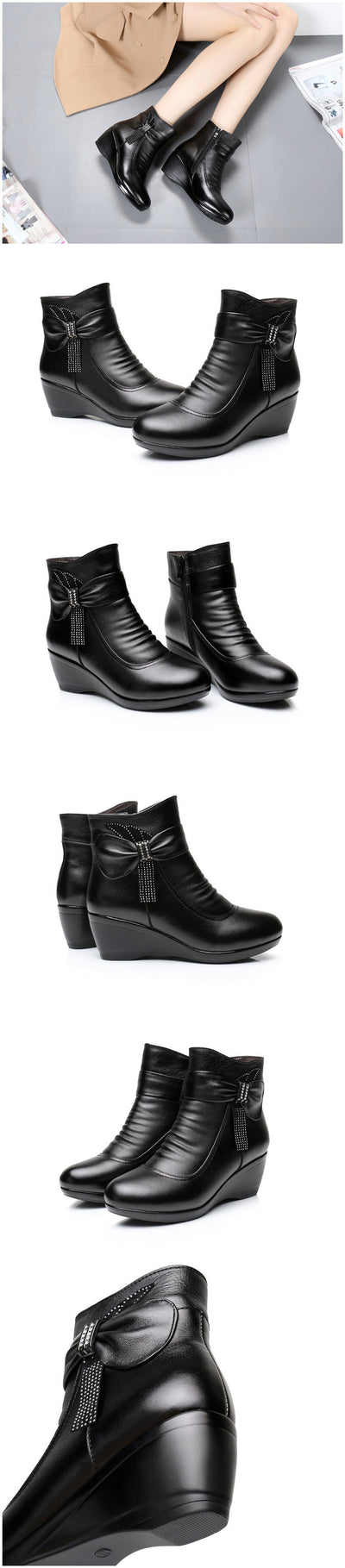 Botas de Cuero para Mujer Invierno con Forro Térmico - Comodidad y Estilo - Image 12