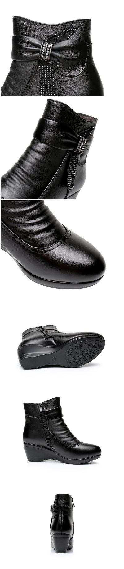Botas de Cuero para Mujer Invierno con Forro Térmico - Comodidad y Estilo - Image 13