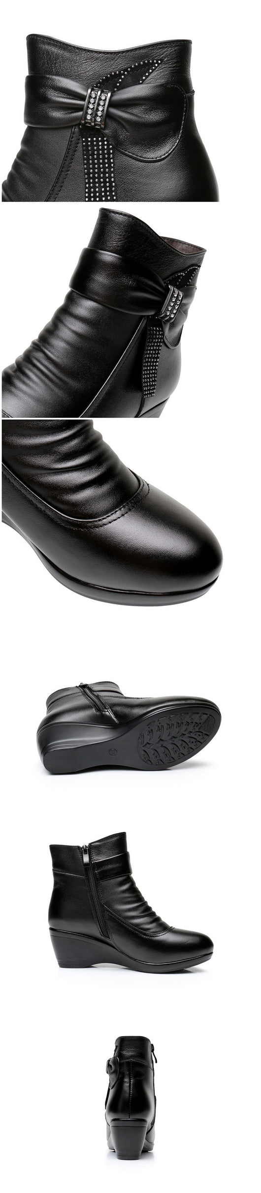 Botas de Cuero para Mujer Invierno con Forro Térmico - Comodidad y Estilo - Image 13