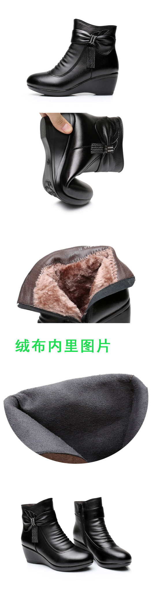 Botas de Cuero para Mujer Invierno con Forro Térmico - Comodidad y Estilo - Image 14