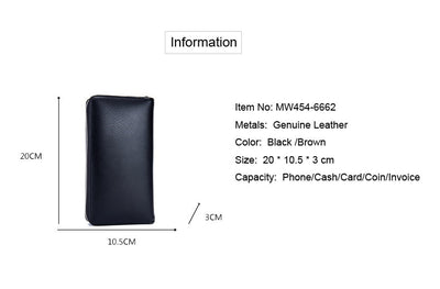 Billetera Larga de Cuero Genuino para Hombre con Protección RFID y 36 Compartimentos - Image 25