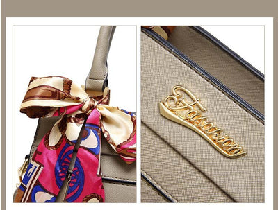 Bolsa Kelly Portátil con Patrón Cruzado para Mujer - Image 10