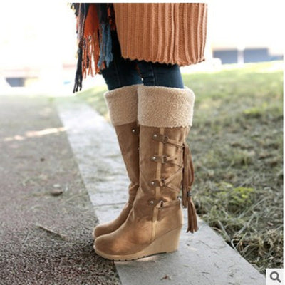 Botas de Invierno para Mujer con Tacón Cuña y Forro de Piel - Image 8