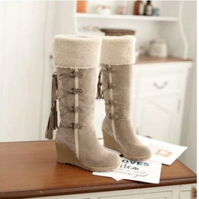Botas de Invierno para Mujer con Tacón Cuña y Forro de Piel - Image 10