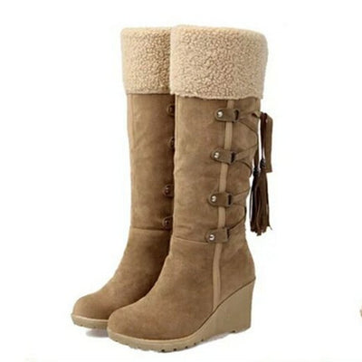 Botas de Invierno para Mujer con Tacón Cuña y Forro de Piel - Image 11