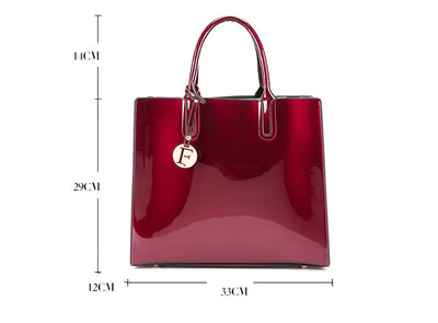 Bolso Maternal de Charol Brillante con Compartimentos Inteligentes - Image 16