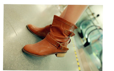 Botines de Tacón Bajo Estilo Europeo y Americano - Image 12