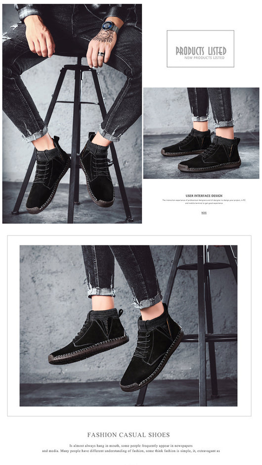 Zapatos Artesanales Talla 48 de Algodón para Hombre - Comodidad Oversized - Image 19