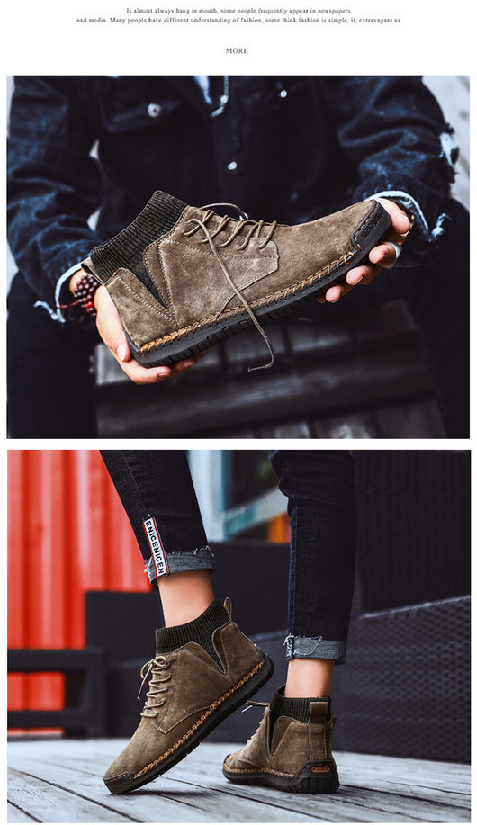 Zapatos Artesanales Talla 48 de Algodón para Hombre - Comodidad Oversized - Image 30