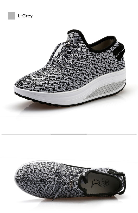 Zapatos Deportivos Tejidos con Suela Gruesa - Comodidad y Estilo - Image 4