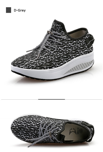 Zapatos Deportivos Tejidos con Suela Gruesa - Comodidad y Estilo - Image 6