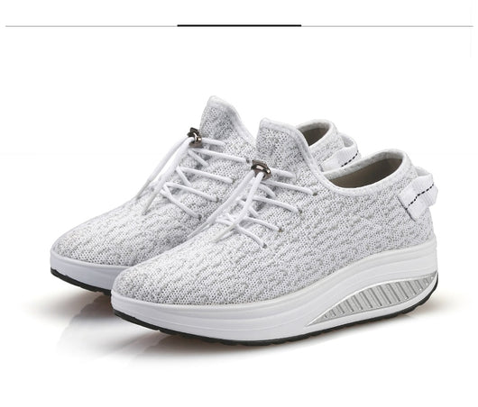 Zapatos Deportivos Tejidos con Suela Gruesa - Comodidad y Estilo - Image 9