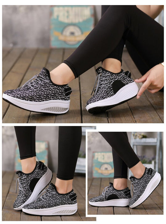 Zapatos Deportivos Tejidos con Suela Gruesa - Comodidad y Estilo - Image 13