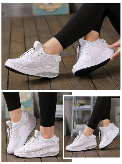 Zapatos Deportivos Tejidos con Suela Gruesa - Comodidad y Estilo - Image 14