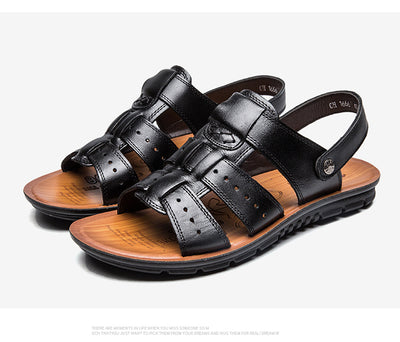 Pantuflas de Piel para Hombre, Estilo Sandalia Transpirable - Image 18