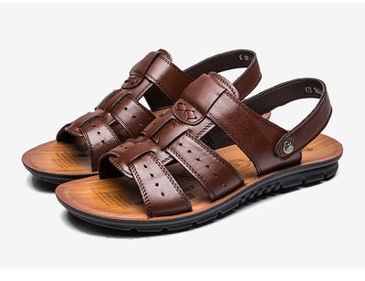 Pantuflas de Piel para Hombre, Estilo Sandalia Transpirable - Image 20