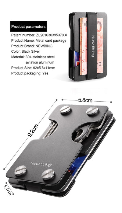 Estuche Multifuncional de Metal para Hombre con Compartimento de Tarjetas - Image 12