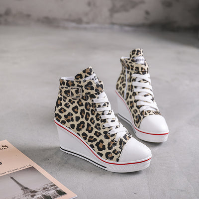 Zapatillas Canvas Altas con Plataforma Lateral de 8cm - Diseño Elevado y Moderno - Image 10