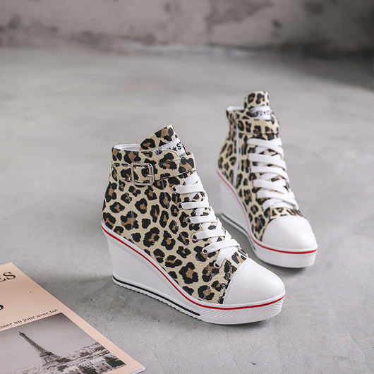 Zapatillas Canvas Altas con Plataforma Lateral de 8cm - Diseño Elevado y Moderno - Image 10
