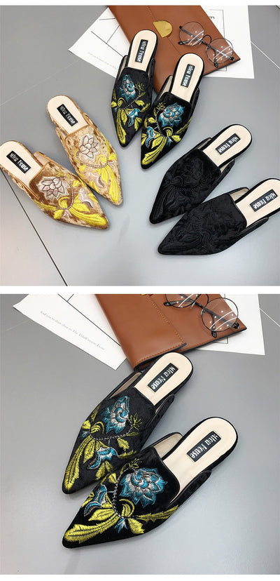 Sandalias planas puntiagudas y pantuflas de moda - Image 16