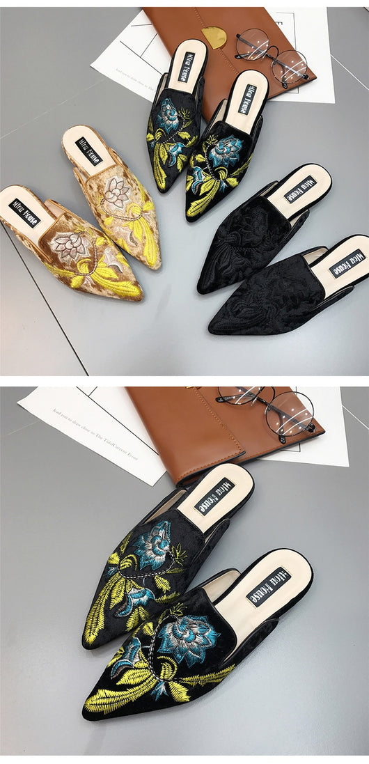 Sandalias planas puntiagudas y pantuflas de moda - Image 16
