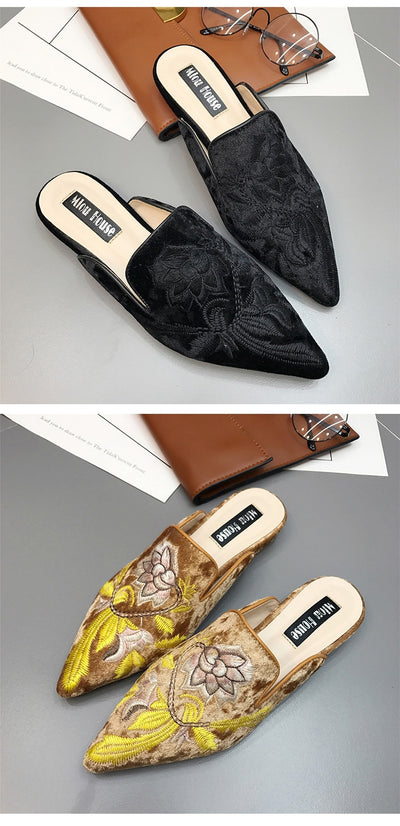 Sandalias planas puntiagudas y pantuflas de moda - Image 17