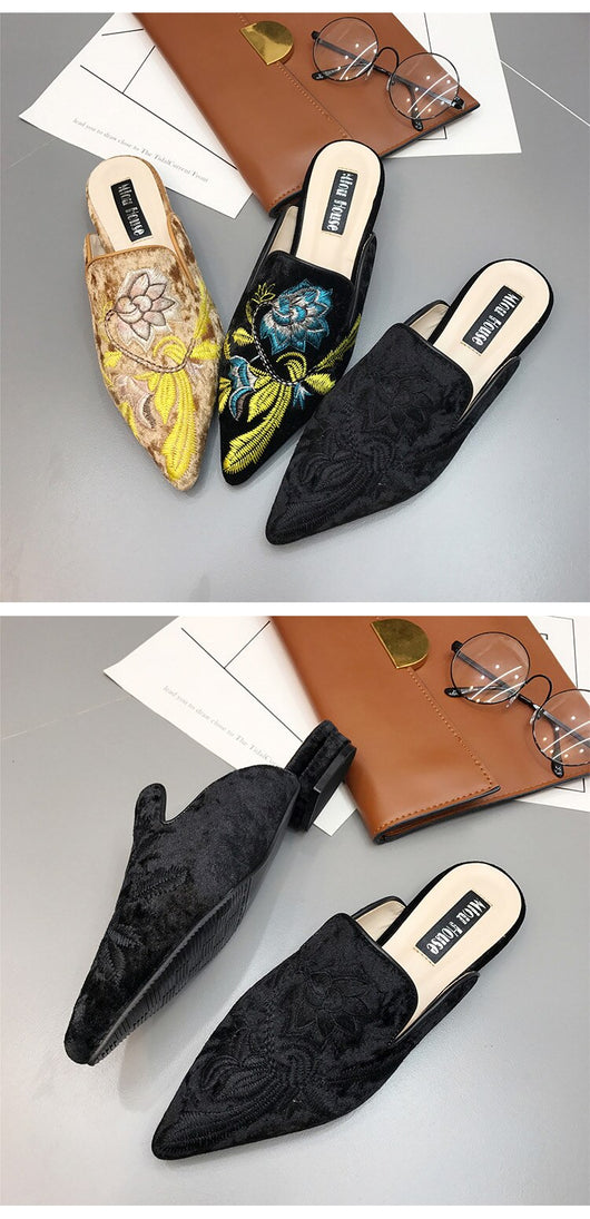 Sandalias planas puntiagudas y pantuflas de moda - Image 18