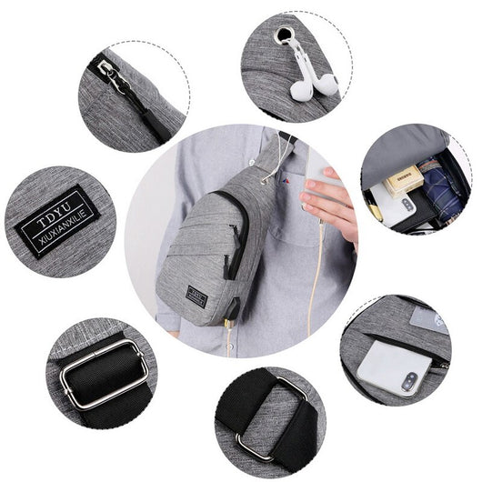 Bolsa Deportiva Pectoral Multifuncional con USB - Image 20