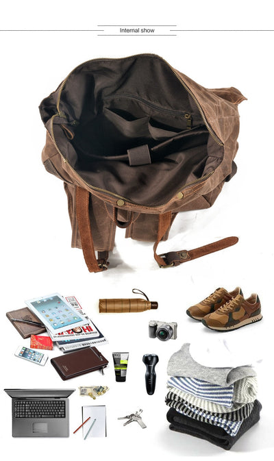 Mochilas de Lona Vintage para Hombre - Image 6