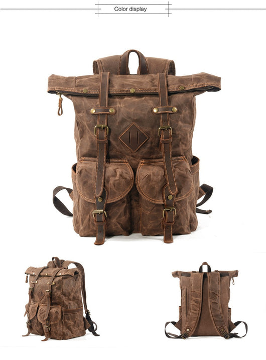 Mochilas de Lona Vintage para Hombre - Image 7