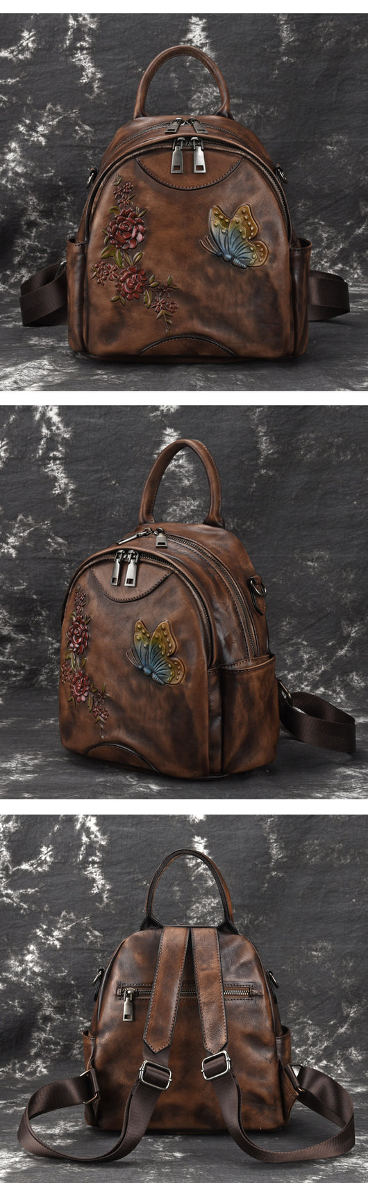 Mochila de Cuero Genuino Estilo Vintage - Image 10