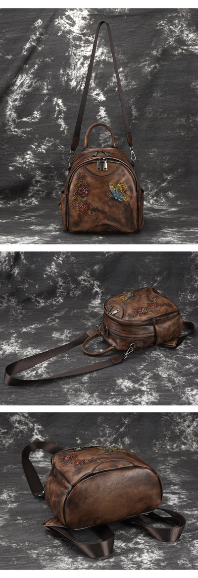 Mochila de Cuero Genuino Estilo Vintage - Image 11