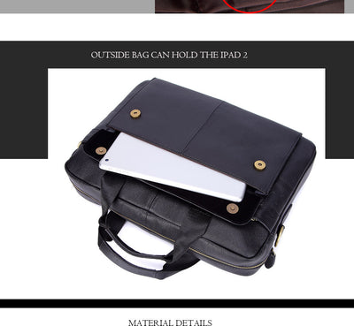 Maletín de Cuero Premium para Laptop - Primera Capa - Image 13
