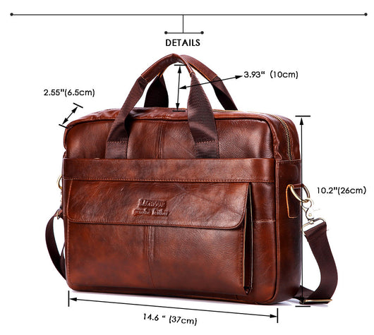 Maletín de Cuero Premium para Laptop - Primera Capa - Image 35