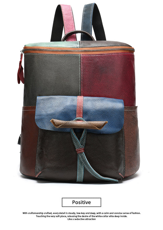 Mochila de Cuero Genuino para Mujer - Primera Capa - Image 7