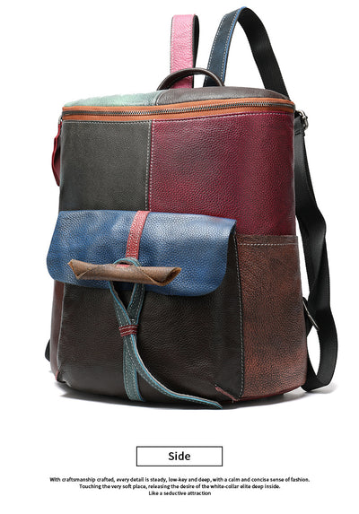 Mochila de Cuero Genuino para Mujer - Primera Capa - Image 9