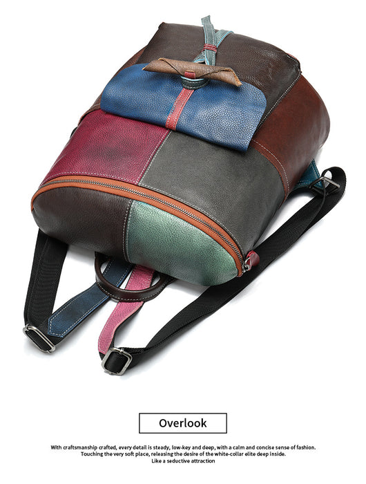 Mochila de Cuero Genuino para Mujer - Primera Capa - Image 11